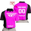 LIMITED EDITION - CUSTOM NAME MOTOCROCSS V2 - FLY RACING PINK - POLO SHIRT