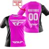 LIMITED EDITION - CUSTOM NAME MOTOCROCSS V2 - FLY RACING PINK - T-SHIRT