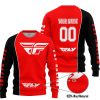 LIMITED EDITION - CUSTOM NAME MOTOCROCSS V2 - FLY RACING RED - SWEATER UGLY