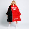 LIMITED EDITION - CUSTOM NAME MOTOCROCSS V2 - FLY RACING RED - OODIE BLANKET HOODIE