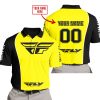 LIMITED EDITION - CUSTOM NAME MOTOCROCSS V2 - FLY RACING YELLOW - POLO SHIRT