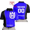 LIMITED EDITION - CUSTOM NAME MOTOCROCSS V2 - HUSQVARNA BLUE - POLO SHIRT