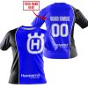 LIMITED EDITION - CUSTOM NAME MOTOCROCSS V2 - HUSQVARNA BLUE - T-SHIRT