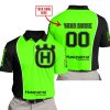LIMITED EDITION - CUSTOM NAME MOTOCROCSS V2 - HUSQVARNA GREEN - POLO SHIRT