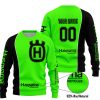 LIMITED EDITION - CUSTOM NAME MOTOCROCSS V2 - HUSQVARNA GREEN - SWEATER UGLY
