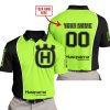 LIMITED EDITION - CUSTOM NAME MOTOCROCSS V2 - HUSQVARNA GREEN 1 - POLO SHIRT