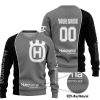 LIMITED EDITION - CUSTOM NAME MOTOCROCSS V2 - HUSQVARNA GREY - SWEATER UGLY