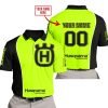 LIMITED EDITION - CUSTOM NAME MOTOCROCSS V2 - HUSQVARNA NEON - POLO SHIRT