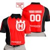 LIMITED EDITION - CUSTOM NAME MOTOCROCSS V2 - HUSQVARNA RED - POLO SHIRT