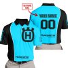 LIMITED EDITION - CUSTOM NAME MOTOCROCSS V2 - HUSQVARNA SKY BLUE - POLO SHIRT