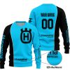 LIMITED EDITION - CUSTOM NAME MOTOCROCSS V2 - HUSQVARNA SKY BLUE - SWEATER UGLY