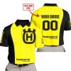 LIMITED EDITION - CUSTOM NAME MOTOCROCSS V2 - HUSQVARNA YELLOW - POLO SHIRT