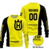 LIMITED EDITION - CUSTOM NAME MOTOCROCSS V2 - HUSQVARNA YELLOW - SWEATER UGLY