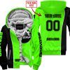 LIMITED EDITION - CUSTOM NAME MOTOCROCSS V2 - SEA DOO - GREEN - FLEECE ZIP HOODIE