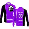 LIMITED EDITION - CUSTOM NAME MOTOCROCSS V2 - SEA DOO - PURPLE - LONG SLEEVE POLO SHIRT