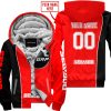 LIMITED EDITION - CUSTOM NAME MOTOCROCSS V2 - SEA DOO - RED - FLEECE ZIP HOODIE