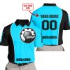 LIMITED EDITION - CUSTOM NAME MOTOCROCSS V2 - SEA DOO - SKY BLUE - POLO SHIRT
