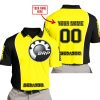 LIMITED EDITION - CUSTOM NAME MOTOCROCSS V2 - SEA DOO - YELLOW - POLO SHIRT