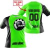 LIMITED EDITION - CUSTOM NAME MOTOCROCSS V2 - SKI DOO - GREEN - T-SHIRT