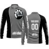 LIMITED EDITION - CUSTOM NAME MOTOCROCSS V2 - SKI DOO - GREY - LONG SLEEVE POLO SHIRT