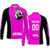 LIMITED EDITION - CUSTOM NAME MOTOCROCSS V2 - SKI DOO - PINK - LONG SLEEVE POLO SHIRT
