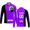 LIMITED EDITION - CUSTOM NAME MOTOCROCSS V2 - SKI DOO - PURPLE - LONG SLEEVE POLO SHIRT