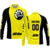 LIMITED EDITION - CUSTOM NAME MOTOCROCSS V2 - SKI DOO - YELLOW - LONG SLEEVE POLO SHIRT