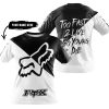 TOO FAST TO LIVE TOO YOUNG TO DIE - 3D ALL OVER PRINTED - FOX RACING - BLACK - T-SHIRT