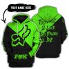 TOO FAST TO LIVE TOO YOUNG TO DIE - 3D ALL OVER PRINTED - FOX RACING - GREEN