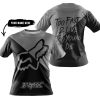 TOO FAST TO LIVE TOO YOUNG TO DIE - 3D ALL OVER PRINTED - FOX RACING - GREY - T-SHIRT