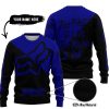 TOO FAST TO LIVE TOO YOUNG TO DIE - 3D ALL OVER PRINTED - FOX RACING - NAVY - SWEATER UGLY