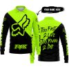 TOO FAST TO LIVE TOO YOUNG TO DIE - 3D ALL OVER PRINTED - FOX RACING - NEON - LONG SLEEVE POLO SHIRT