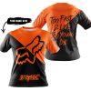 TOO FAST TO LIVE TOO YOUNG TO DIE - 3D ALL OVER PRINTED - FOX RACING - ORANGE - T-SHIRT