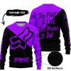TOO FAST TO LIVE TOO YOUNG TO DIE - 3D ALL OVER PRINTED - FOX RACING - PURPLE - SWEATER UGLY