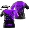 TOO FAST TO LIVE TOO YOUNG TO DIE - 3D ALL OVER PRINTED - FOX RACING - PURPLE - T-SHIRT