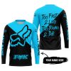 TOO FAST TO LIVE TOO YOUNG TO DIE - 3D ALL OVER PRINTED - FOX RACING - SKY BLUE - JERSEY