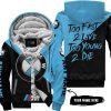 TOO FAST TO LIVE TOO YOUNG TO DIE - 3D ALL OVER PRINTED - BMW - FLEECE ZIP HOODIE