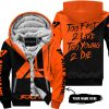 TOO FAST TO LIVE TOO YOUNG TO DIE - 3D ALL OVER PRINTED - FXR - ORANGE - FLEECE ZIP HOODIE