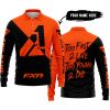 TOO FAST TO LIVE TOO YOUNG TO DIE - 3D ALL OVER PRINTED - FXR - ORANGE - LONG SLEEVE POLO SHIRT
