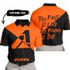 TOO FAST TO LIVE TOO YOUNG TO DIE - 3D ALL OVER PRINTED - FXR - ORANGE - POLO SHIRT