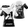 TOO FAST TO LIVE TOO YOUNG TO DIE - 3D ALL OVER PRINTED - FXR - WHITE - T-SHIRT