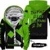 TOO FAST TO LIVE TOO YOUNG TO DIE - 3D ALL OVER PRINTED - KAWASAKI - FLEECE ZIP HOODIE