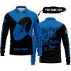 TOO FAST TO LIVE TOO YOUNG TO DIE - 3D ALL OVER PRINTED - POLARIS - BLUE - LONG SLEEVE POLO SHIRT