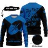 TOO FAST TO LIVE TOO YOUNG TO DIE - 3D ALL OVER PRINTED - POLARIS - BLUE - SWEATER UGLY