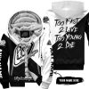 TOO FAST TO LIVE TOO YOUNG TO DIE - 3D ALL OVER PRINTED - TROY LEE DESIGNS - FLEECE ZIP HOODIE