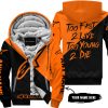 TOO FAST TO LIVE TOO YOUNG TO DIE - 3D ALL OVER PRINTED - ALPINESTARS ORANGE - FLEECE ZIP HOODIE
