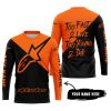 TOO FAST TO LIVE TOO YOUNG TO DIE - 3D ALL OVER PRINTED - ALPINESTARS ORANGE - JERSEY