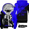 TOO FAST TO LIVE TOO YOUNG TO DIE - 3D ALL OVER PRINTED - CAN AM BLUE - FLEECE ZIP HOODIE