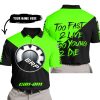 TOO FAST TO LIVE TOO YOUNG TO DIE - 3D ALL OVER PRINTED - CAN AM GREEN - POLO SHIRT