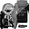 TOO FAST TO LIVE TOO YOUNG TO DIE - 3D ALL OVER PRINTED - CAN AM GREY - FLEECE ZIP HOODIE